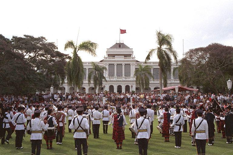 Performance by Singapore Police Force Band during Istana's Deepavali open house