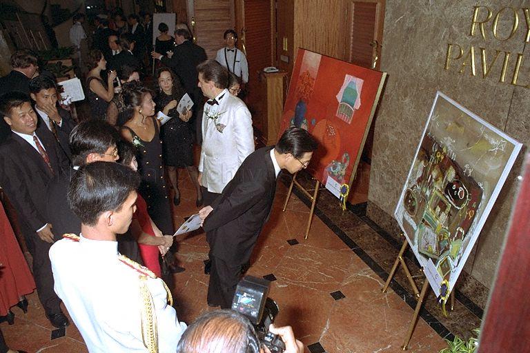 Taken at: Philippe Charriol Foundation's Gala Auction Ball at The Regent Singapore Pictured: President Ong Teng Cheong and Mrs Ong Teng Cheong, National Heritage Board Chairman Professor Tommy Koh and French Entrepreneur and Designer Philippe Charriol