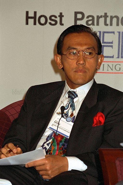 President of ASEAN Business Forum Aburizal Bakrie at plenary session of Europe/East Asia Economic Summit, jointly organised by Geneva-based World Economic Forum and Singapore's Economic Development Board, held at Island Ballroom, Shangri-La Hotel