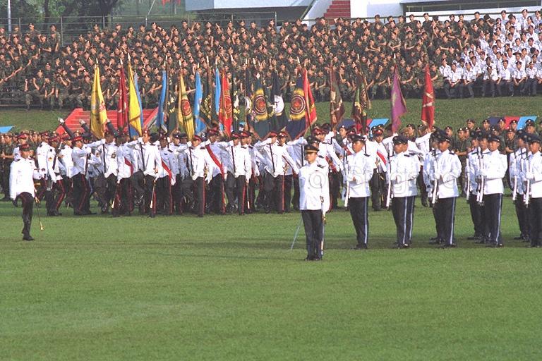 THE SINGAPORE ARMED FORCES (SAF) DAY PARADE AT KHATIB CAMP