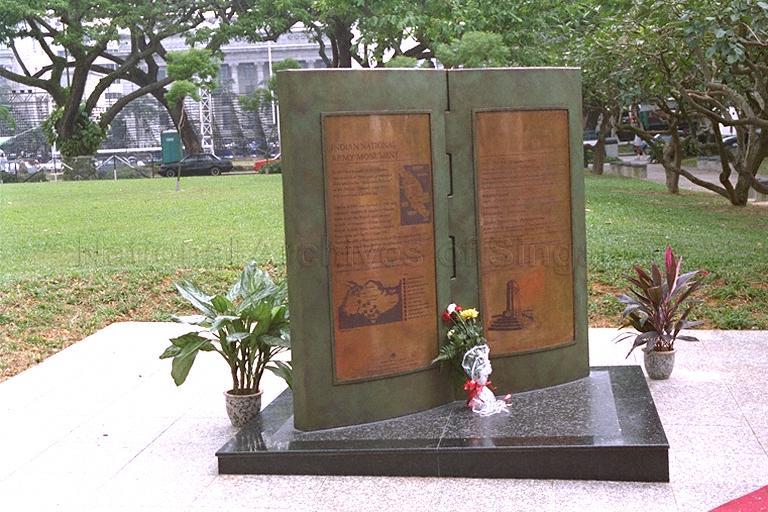 INDIAN NATIONAL ARMY MONUMENT AT ESPLANADE, MARKING THE SITE OF FORMER INDIAN NATIONAL ARMY WAR MEMORIAL