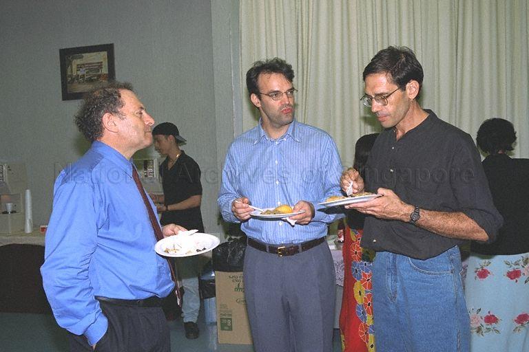 Reception during lunchtime performances by LaSalle-SIA College of the Arts gamelan ensemble at Port of Singapore Authority (PSA) building atrium