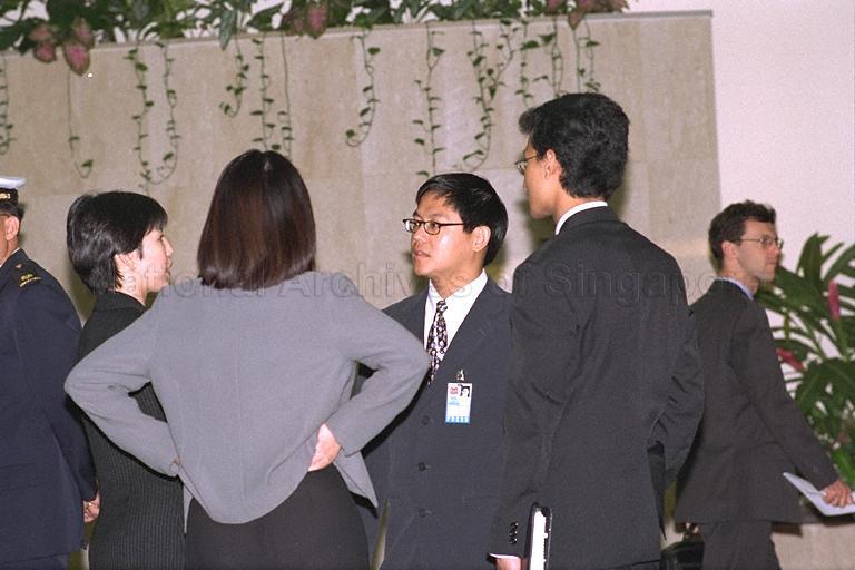 Singapore officials at Singapore Changi Airport VIP Complex, Terminal 2, during arrival of His Excellency Carlos S Menem, President of the Republic of Argentina, who is on a two-day visit to Singapore