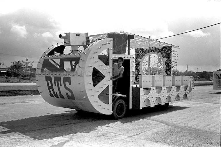 National Day 1969 Procession of Floats -- Float by Radio Television Singapore (RTS)