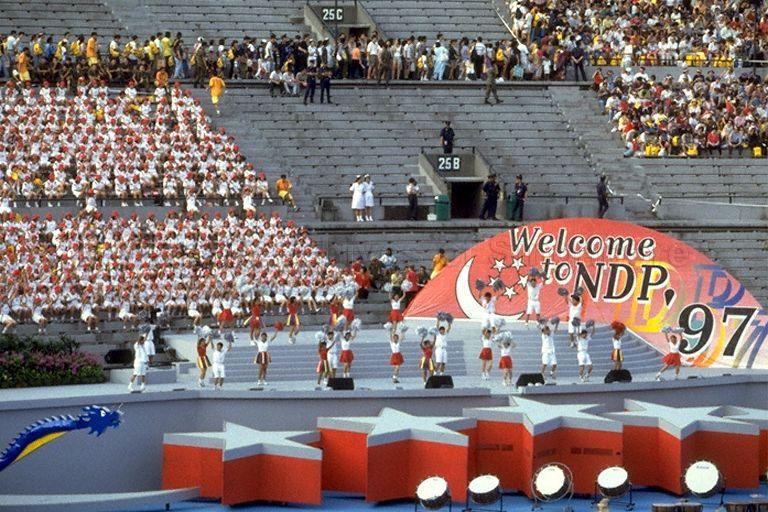 National Day Parade 1997 at National Stadium -- Pre-parade performance