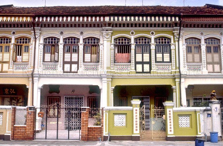 Terrace houses and homes in distinct peranakan styles along Koon Seng Road. The area was given conservation status on 23 July 1993.