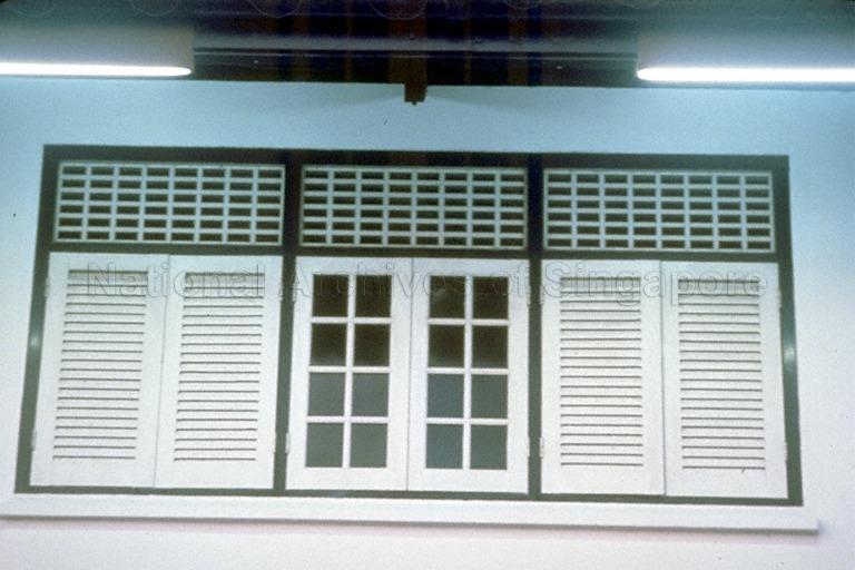 Window details of colonial bungalow