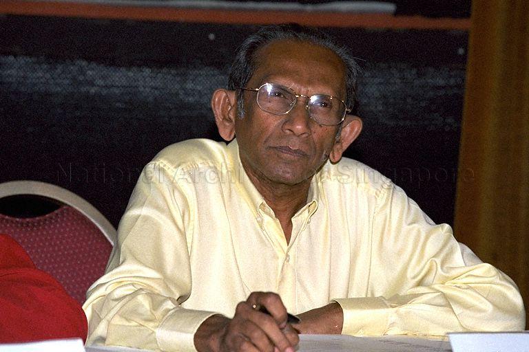 Press conference on "A Tribute to P Ramlee" by Singapore Film Commission at Shaw Centre - Portrait of panel member Yusnor Ef, composer and Malay film industry veteran