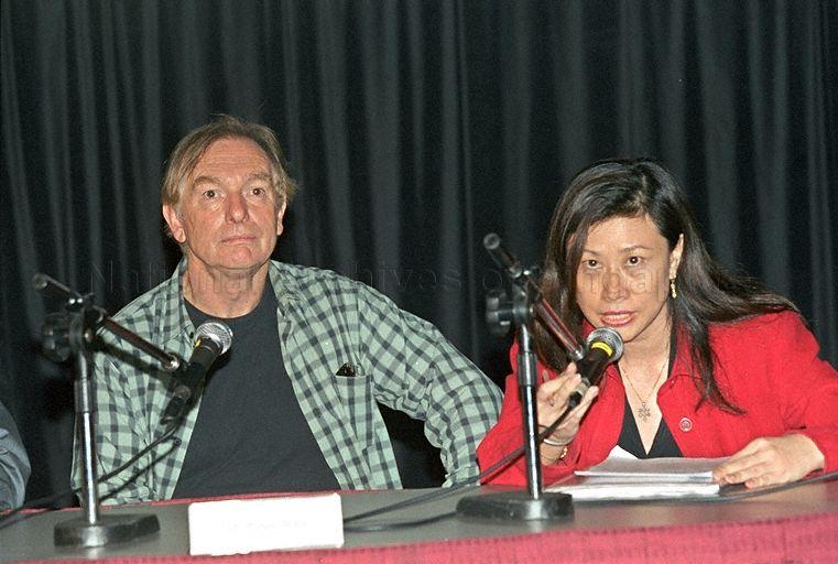 Australian director Peter Weir and facilitator taking question-and-answer session for Singapore Film Commission (SFC) inaugural master lecture "The Fight to Maintain Artistic Integrity in a Commercially-driven Industry" at GV Grand cinema, Great World City