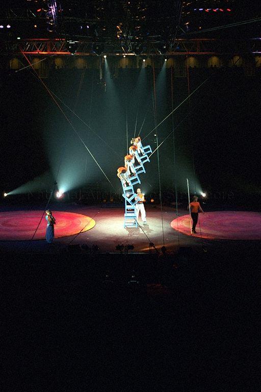 Flying Fruit Fly Children's Circus performing at charity gala held at Singapore Indoor Stadium and organised by electronics retain chain Best Denki in aid of Children's Charities Association