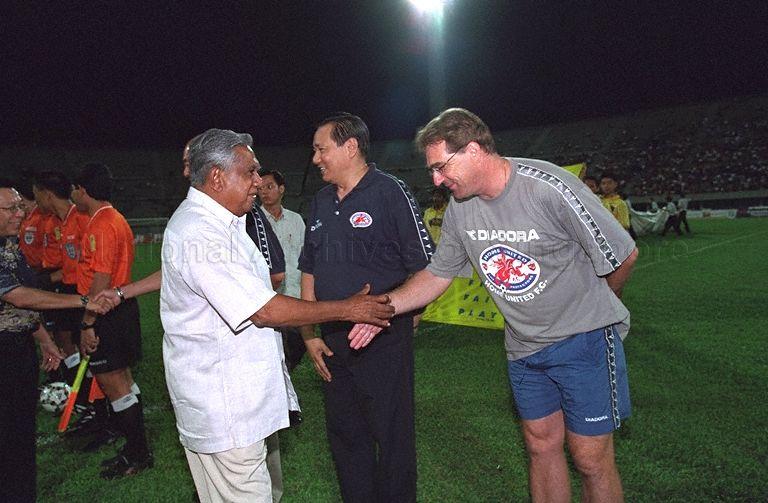 Taken at: S-League NTUC Income Singapore Cup Finals at the National Stadium Pictured: Guest of Honour President S R Nathan