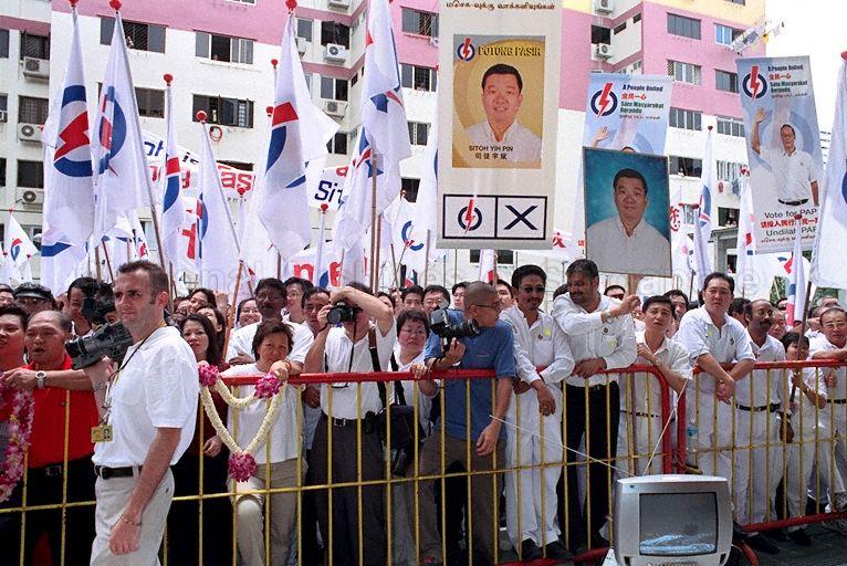 Taken at: Nomination Day for General Elections 2001 at Ngee Ann Primary School Nomination Centre