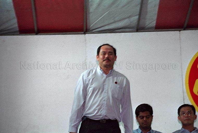 Taken at: Workers' Party (WP) election rally at the open field at Yishun Avenue 11 and Yishun Ring Road Pictured: Second Vice-Chairman of WP Huang Seow Kwang and WP member James Gomez