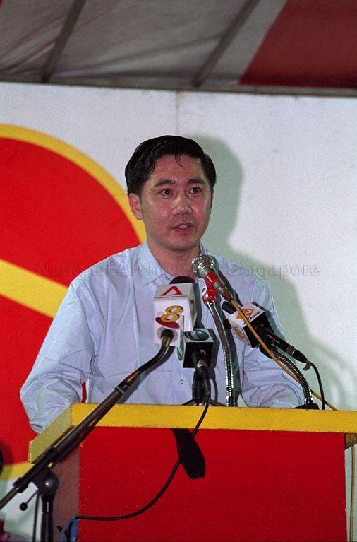 Taken at: Workers' Party (WP) election rally at the open field at Yishun Avenue 11 and Yishun Ring Road Pictured: WP member Tan Wui-Hua