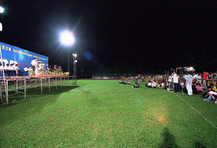 Taken at: Singapore Democratic Party (SDP) 2001 General Election rally at Bukit Gombak Stadium in Hong Kah Group Representation Constituency (GRC)