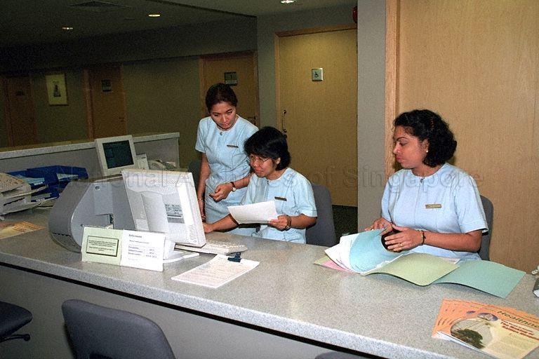 Taken at: Official opening of Raffles Hospital at North Bridge Road