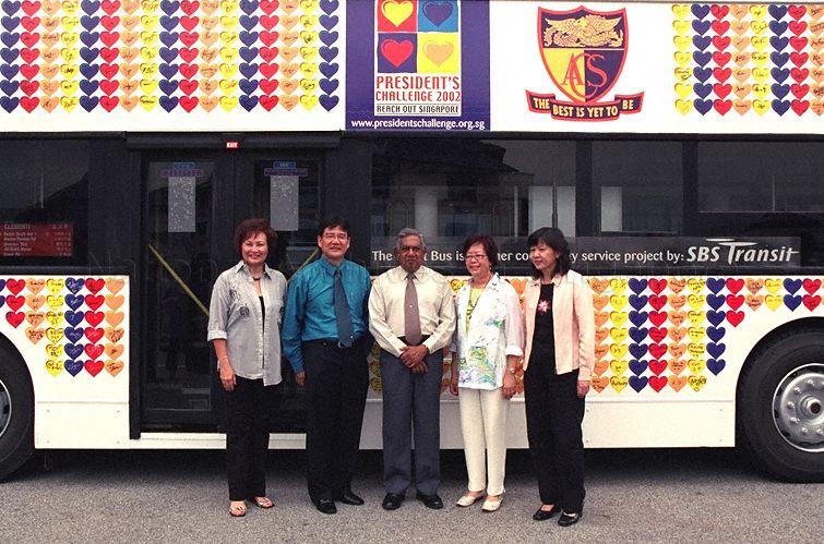 Taken at: "Be Yourself Day" at Anglo Chinese School (ACS) Pictured: President S R Nathan and Principal of ACS (Independent) Dr Ong Teck Chin