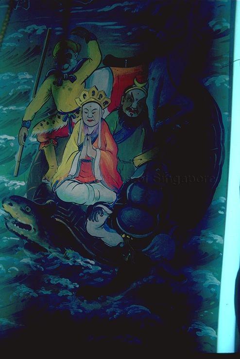 Drawing of Tripitaka and his disciples depicting a scene from the story, Journey to the West