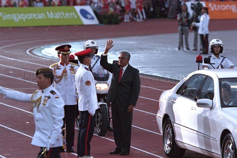 National Day Parade 2001 at National Stadium -- Arrival of President S R Nathan