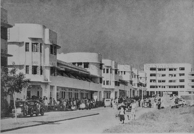 Public housing built by the Singapore Improvement Trust (SIT) in the mid-1940s: Five-storey blocks of flats at Tiong Bahru Road