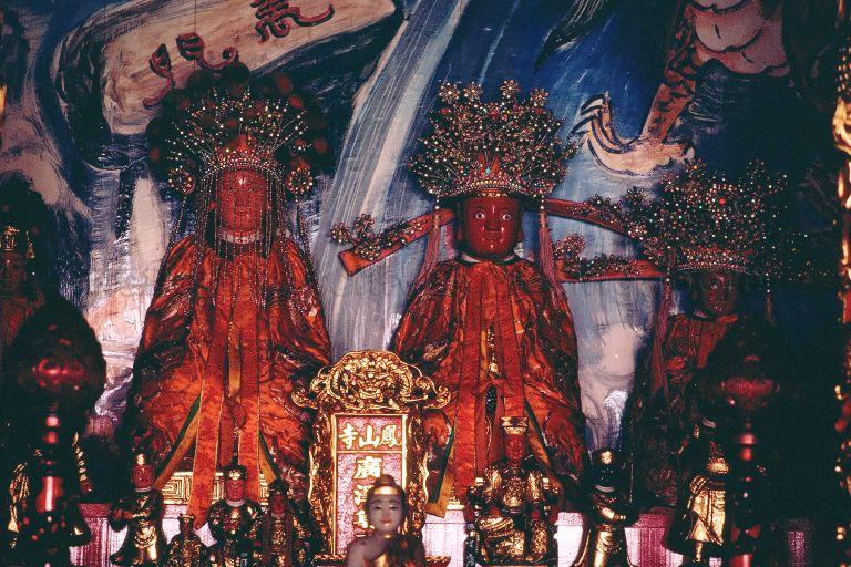Hong San See (also known as Temple of Phoenix Hill) at Mohamed Sultan Road - Altar of deities