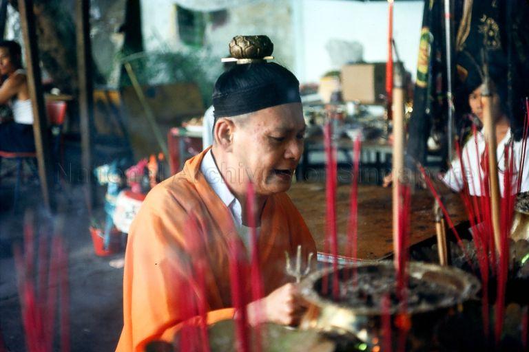 Priest is Teo Hock Ann from the Sei Leng Toh Tua.