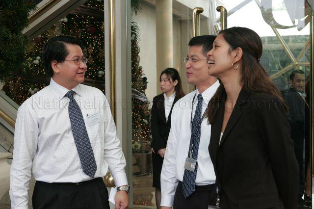 Staff, including Press Secretary Stanley Loh, attending MAS staff seminar at Ritz Carlton Grand Ballroom