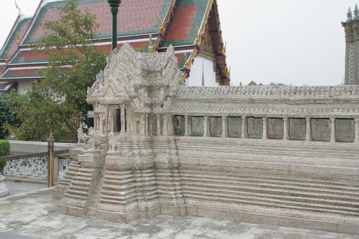 Picture of model of Angkor Wat (original in Cambodia) in Bangkok's Temple of the Emerald Buddha taken during the visit by President S R Nathan, who is on a five-day state visit to Thailand, and his entourage