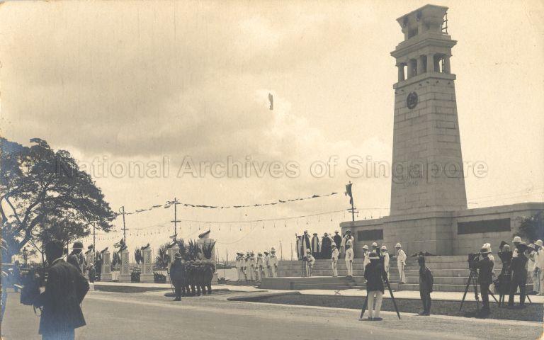 The Cenotaph, built as war memorial for soldiers who gave their lives during World War I, was unveiled by His Royal Highness the Prince of Wales during his visit to Singapore