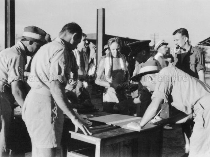 SINGAPORE. PRISONERS OF WAR RELEASED FROM CHANGI PRISON CAMP