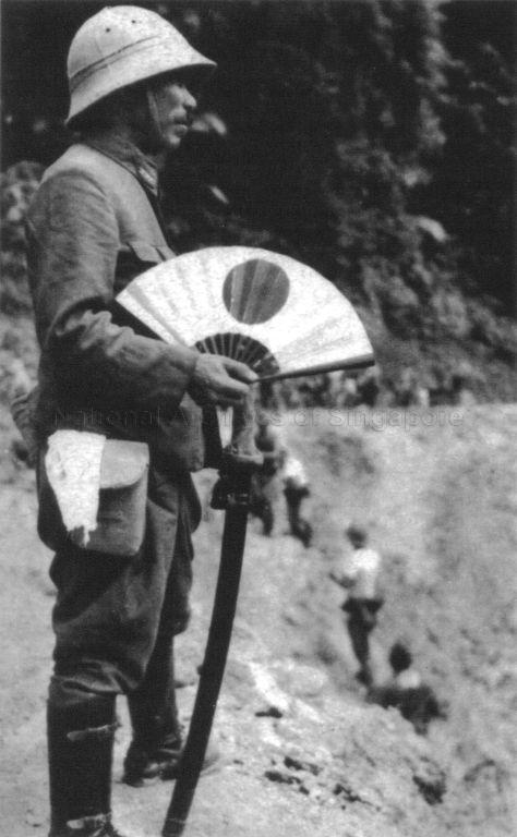 Japanese soldier Colonel Watanabe Tsunahiko, the commander of 11th Infantry Regiment, part of the 9th Infantry Brigade of the 5th Division, Imperial Japanese Army, during the Malaya campaign.  Elements of his regiment reached Mount Pleasant Road in the outskirts of Singapore when the British surrendered on 15th February 1942.  Watanabe was executed at Kuala Lumpur in 1948 for his role in the massacring of Chinese civilians at Kuala Pilah and Parit Tinggi in March 1942.