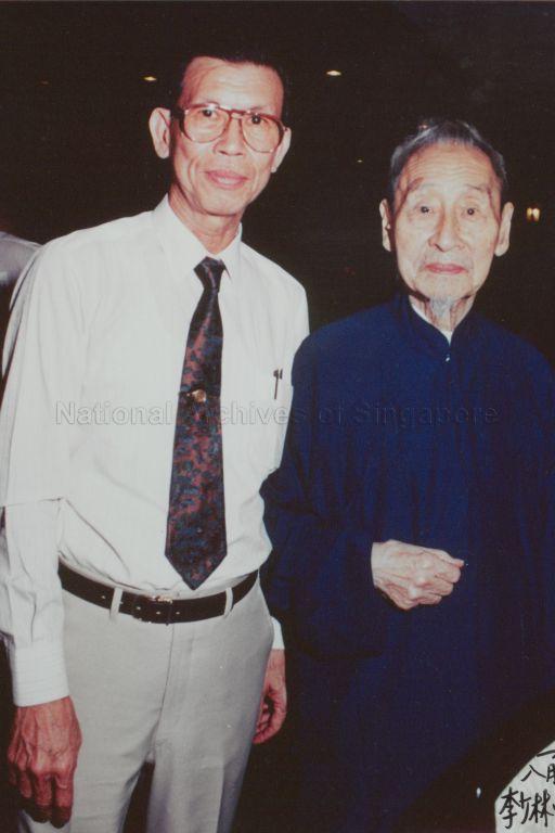 Mr Lee Sow Lim (left) is a member of the Photographic Society of Singapore and Chairman of the Ministry of Community Development Advisory Committee on Photographic Art in 1988. Chinese photographer Mr Lang Jingshan (right) was director of the Photographic Society of China whose images combine photography and painting, resembling traditional Chinese landscape paintings