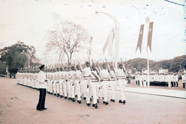 National Day 1961 at the Padang - Singapore Infantry Regiment contingent
