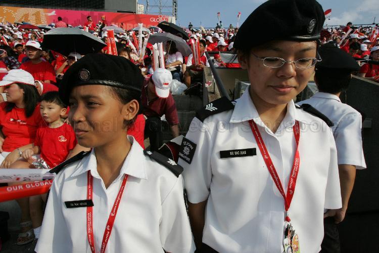 National Day Parade 2006 at National Stadium -- Close-up of two members from St John Ambulance Brigade