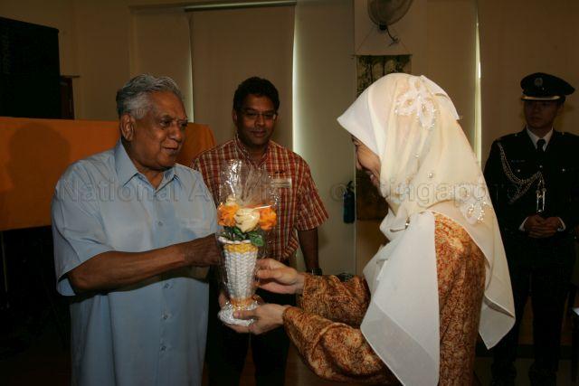 Taken at: Official launch of the Trust Central website created by Central Singapore Community Development Council (CDC) at the Eurasian Association Pictured: President S R Nathan and Ang Mo Kio GRC Grassroots Representative Gerald Balendran Singham