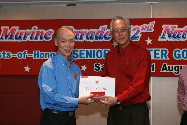 Taken at: Marine Parade 42th National Day Dinner at Roland Restaurant at Marine Parade Central Pictured: Guest-of-Honour Senior Minister Goh Chok Tong