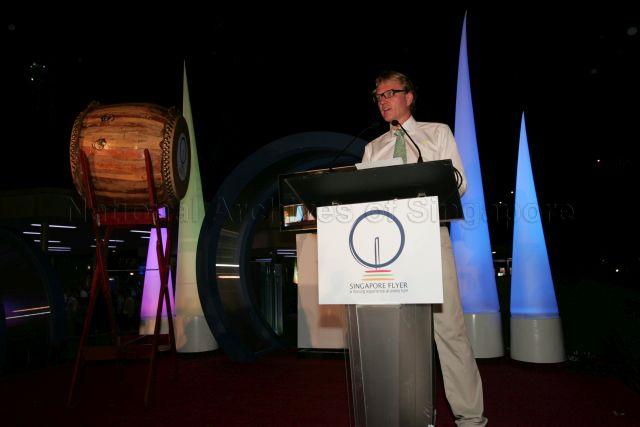 Taken at: Official Opening of the Singapore Flyer Pictured: Chairman of Singapore Flyer Florian Bollen