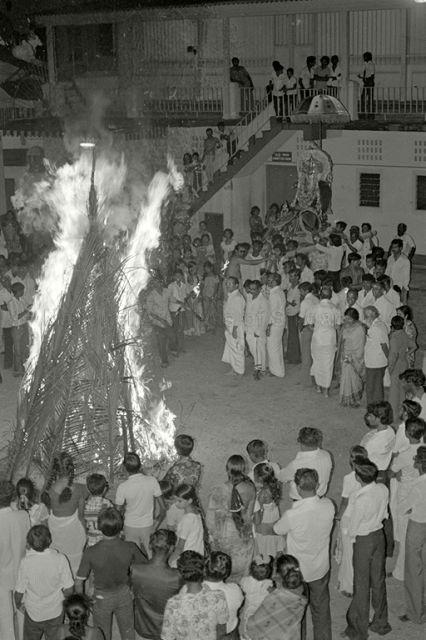 Hindu festival at Sri Mariamman temple, South Bridge Road