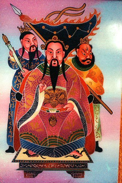 Framed picture of Xuan Tian Shang Di also known as Xuan Wu and Bei Di