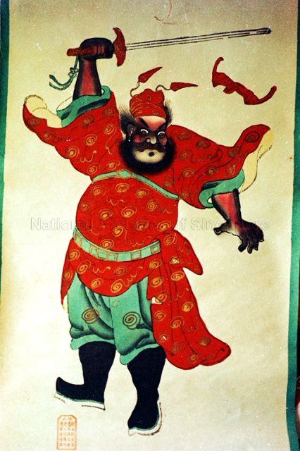 Picture of Zhong Kui, the ghost warrior, protector against evil spirits and demons