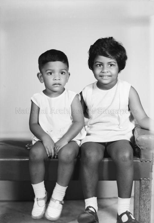 Full length portrait of two children