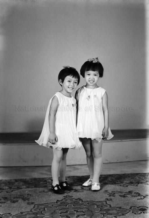 Full length portrait of two girls