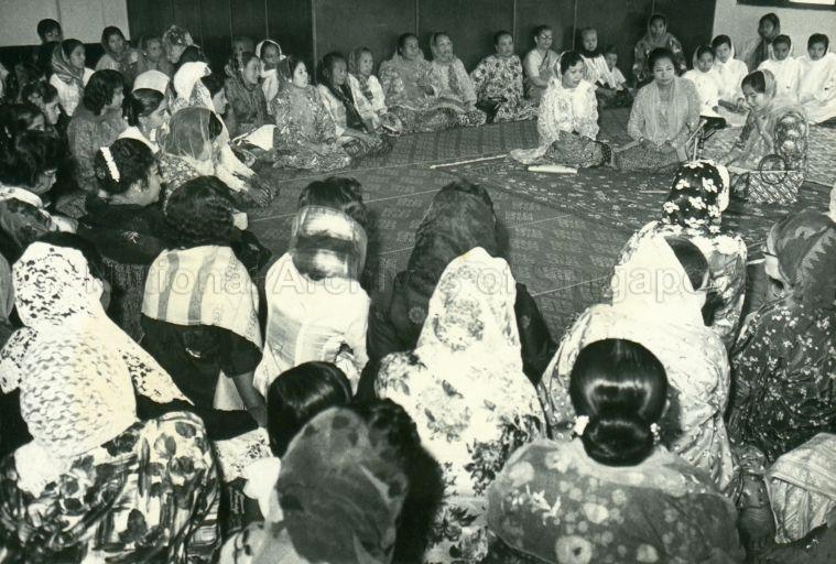 Puan Noor Aishah at the Young Women Muslim Organisation's commemoration of Prophet Mohamed's birthday at 31, Geylang Lorong 12