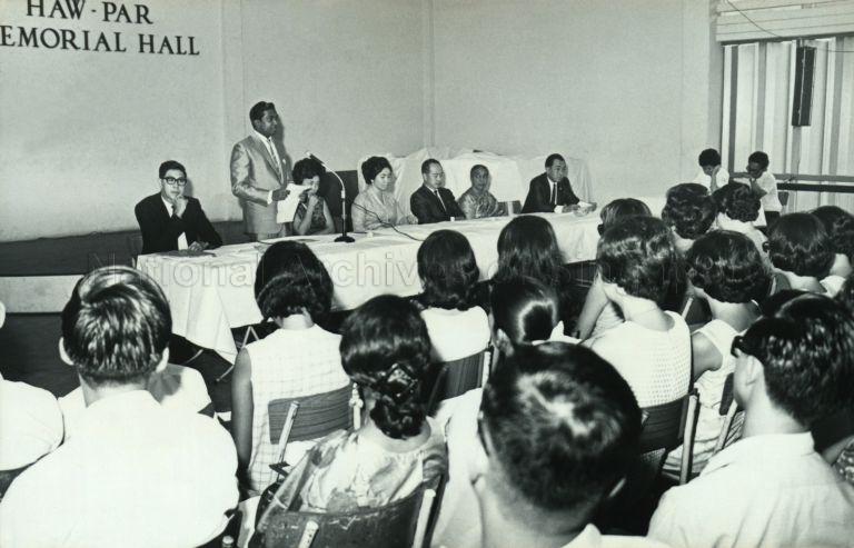 Puan Noor Aishah attending the Singapore Red Cross Society's annual general meeting at Red Cross House