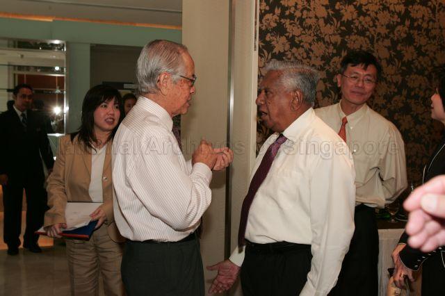 Taken at: Welcome Lunch for National University of Singapore (NUS) President Professor Tan Chorh Chuan at National University of Singapore Society (NUSS) Kent Ridge Guild House Pictured: President S R Nathan