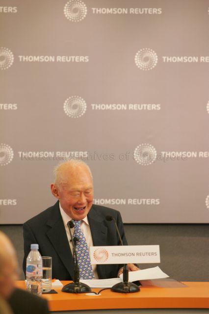 Taken at: Thomson Reuters Newsmaker Event at One Raffles Quay Pictured: Minister Mentor Lee Kuan Yew