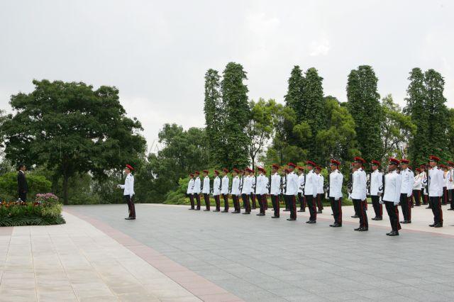 Ambassador-designate of Democratic Republic of Timor-Leste Roberto Sarmento de Oliveira Soares inspecting guard of honour when he arrives at Istana to present credentials to President S R Nathan