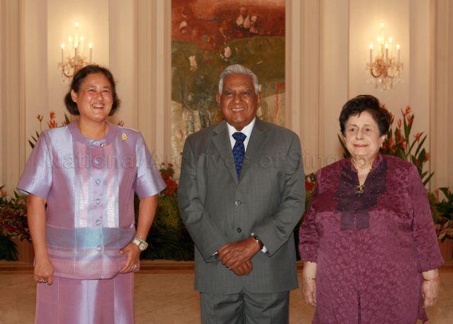 Taken at: Call on President S R Nathan and his wife Mrs Nathan by Thai Princess Maha Chakri Sirindhorn at Istana Pictured: President S R Nathan, his wife Mrs Nathan and Thai Princess Maha Chakri Sirindhorn