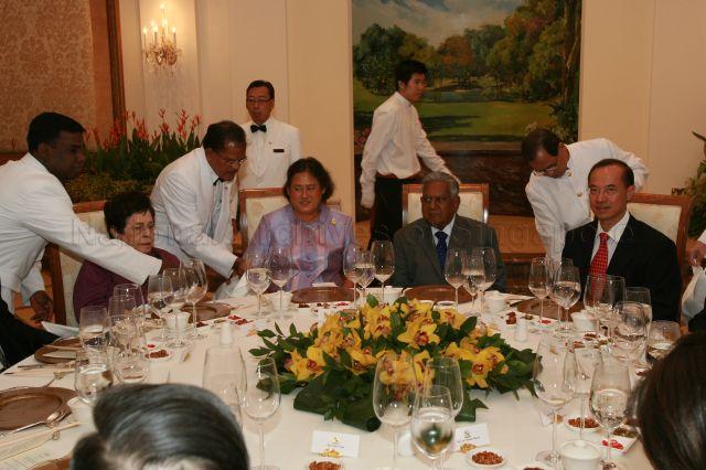 Taken at: Call on President S R Nathan and his wife Mrs Nathan by Thai Princess Maha Chakri Sirindhorn at Istana Pictured: President S R Nathan and his wife Mrs Nathan, Minister of Foreign Affairs George Yeo, Senior Minister of State for Ministry of Foreign Affairs Zainul Abidin Rasheed and Thai Princess Maha Chakri Sirindhorn