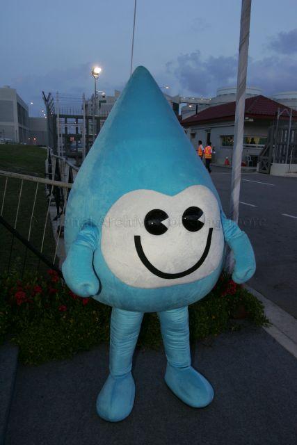 View of Public Utilities Board mascot Water Wally at opening ceremony of Changi Water Reclamation Plant in Changi East Way
